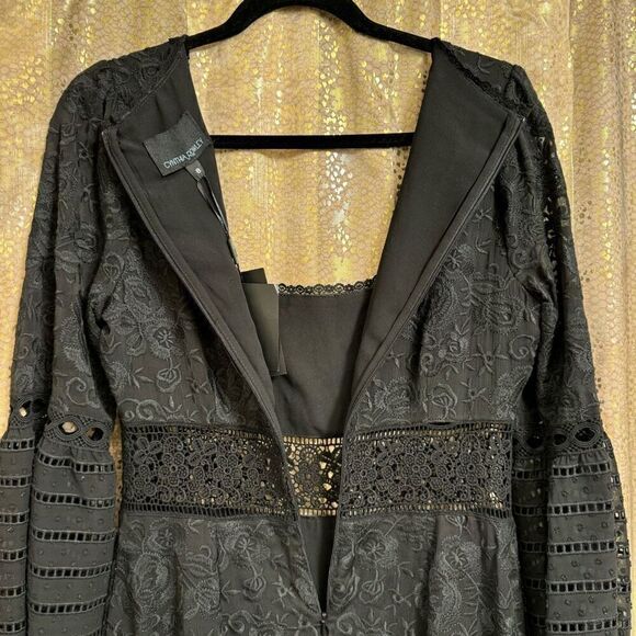 Cynthia Rowley Black Wicker Park Lace Eyelet Dress Size 8 NWT - Picture 9 of 14